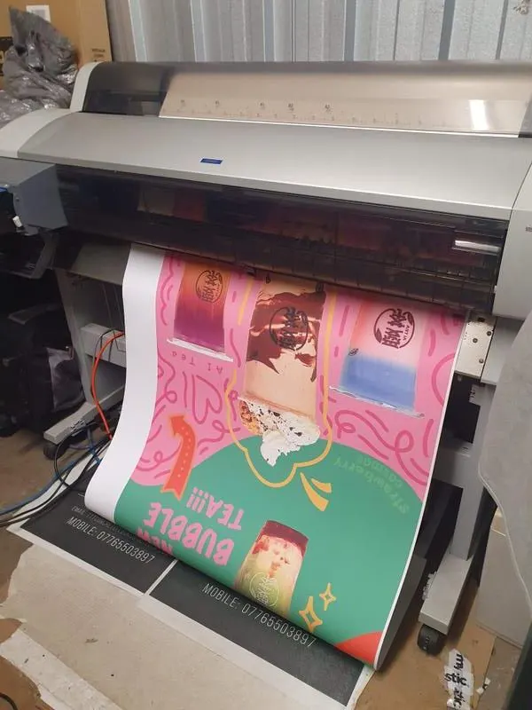 Wide format poster printing in full colour for retail and events